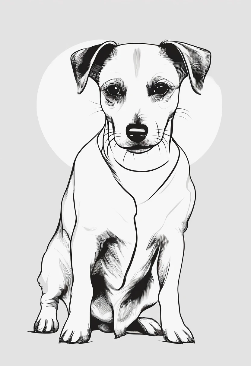 A Jack Russell Terrier with a baby