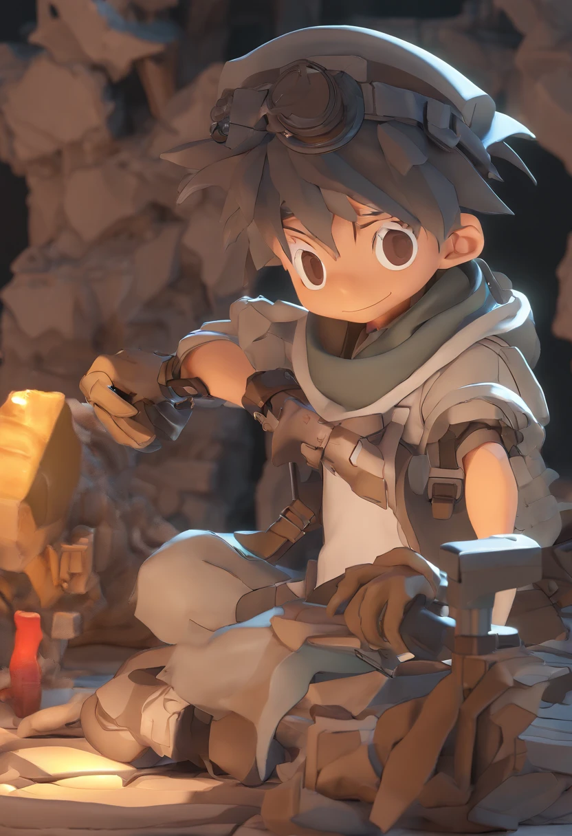 Boy made in the abyss, dark skin