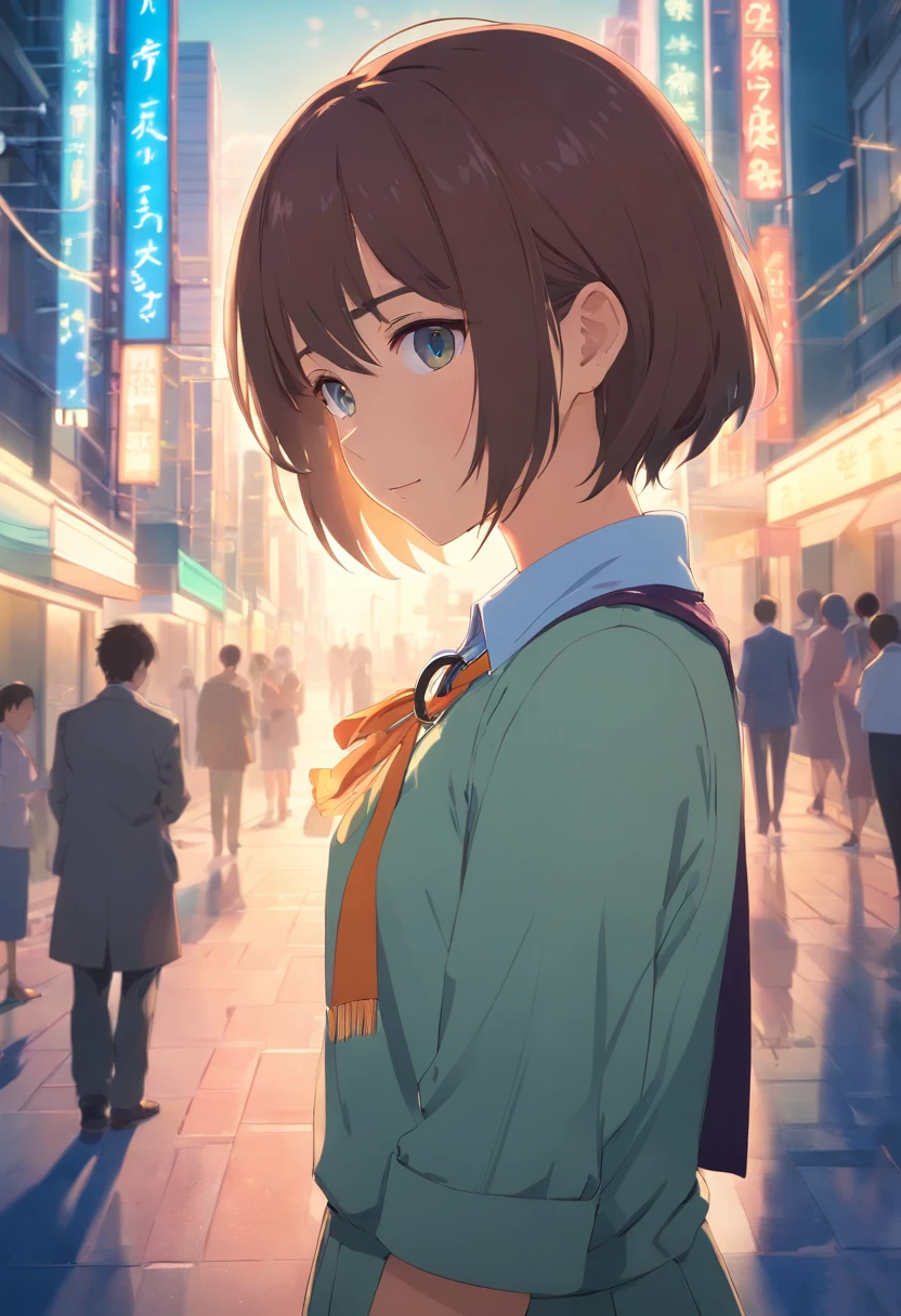 A girl with a collar