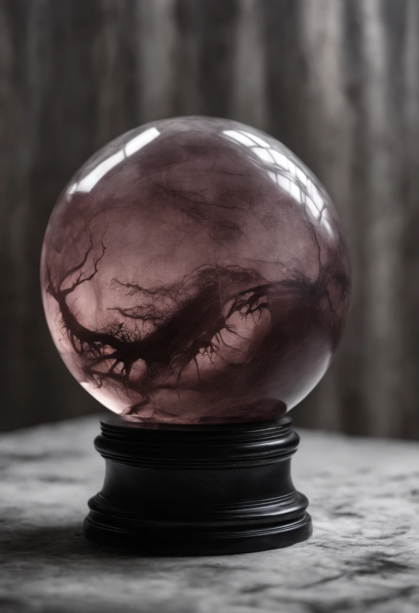Dusty rose crystal sphere