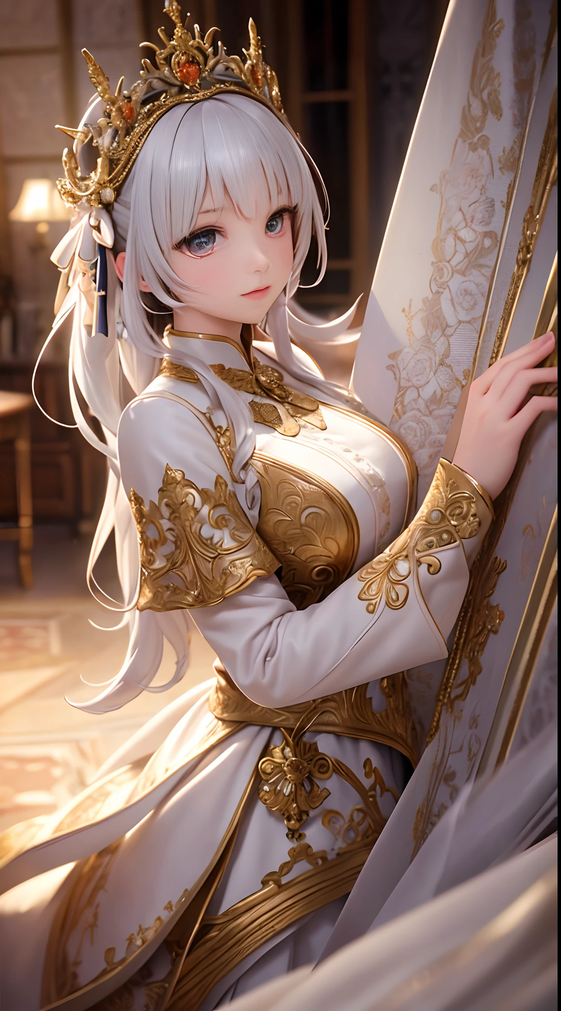 (Extremely detailed CG Unity 16k wallpaper:1.1), (Noise Removal Strength: 1.45), (tmasterpiece:1.37), (Colorful:1.2),The white mask is amazingly beautiful, Eldon ring, Bloodborne, Full body portrait, Sharp shots, Professional photography, 70mm lense, Love in every detail, Good quality, Unreal Engine 5, the wallpaper, Colorful, Very detailed, 8K, Soft light, Realistic photo