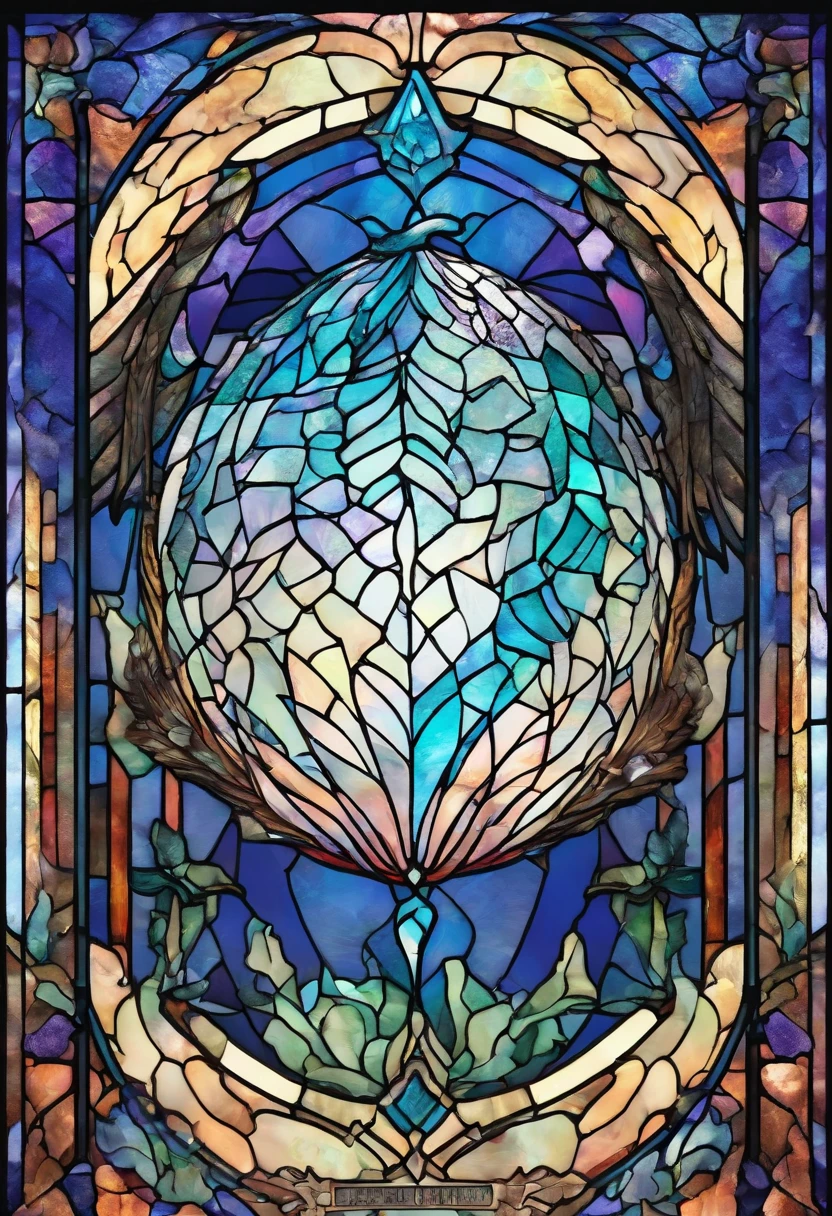 Snowy winter crystalized luminescent dragon egg