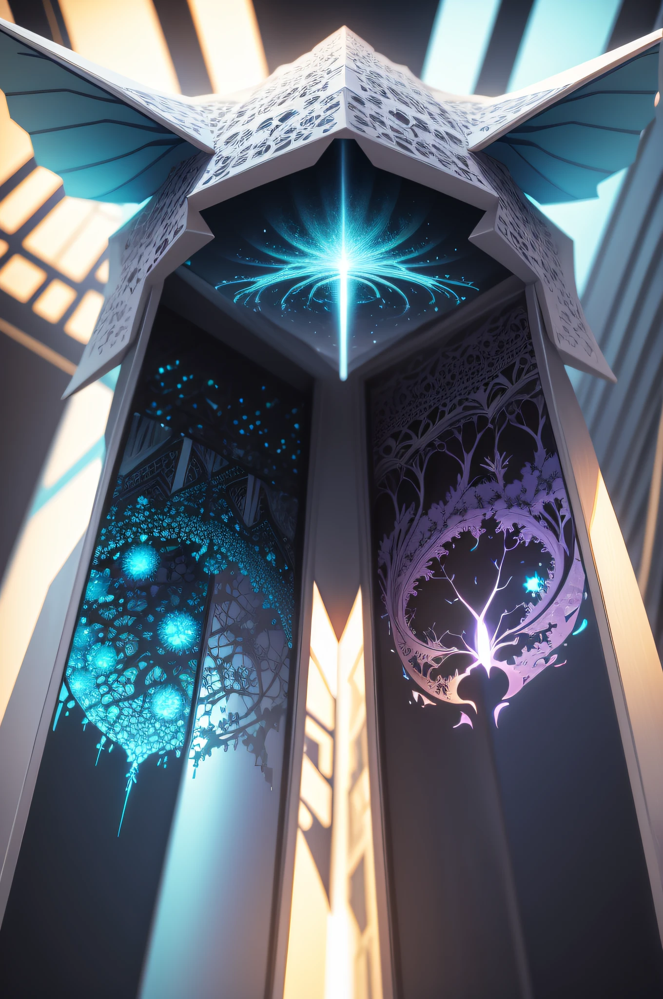 Fractal concerns of an iridescent nature conflict with the minimalisim of unadalterated light