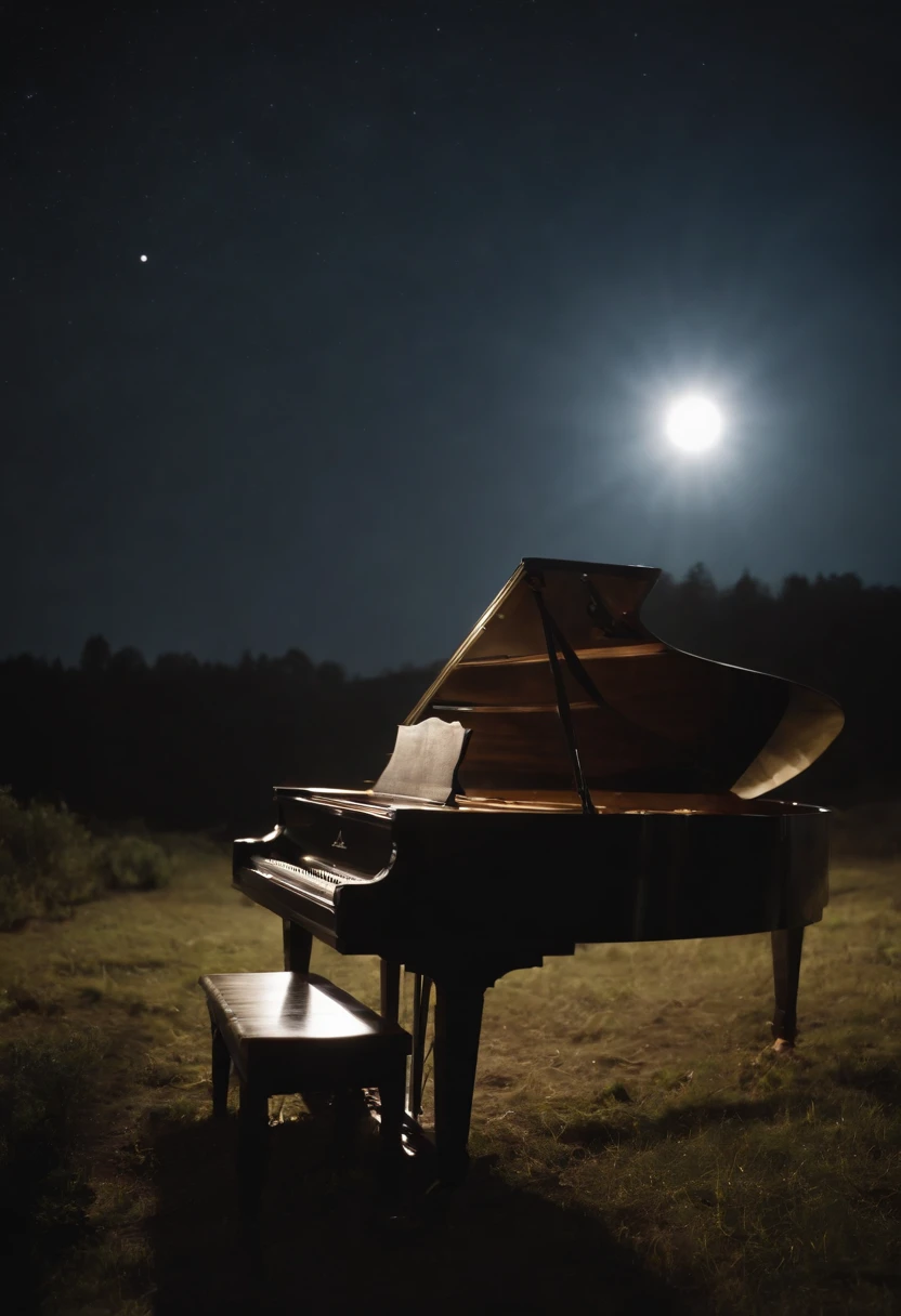 Piano in moonlight