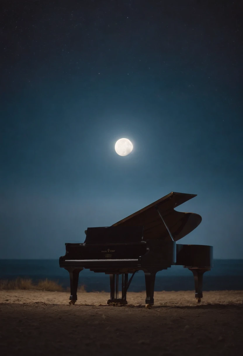 Piano in moonlight