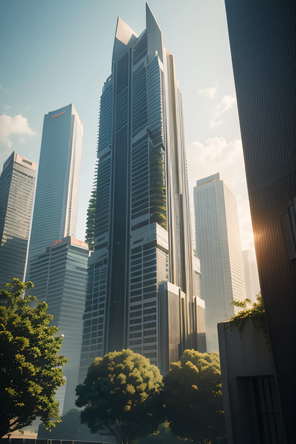 Parametric deconstruction tower plants on facade, Singapore, cinematic lighting
(best quality,4k,8k,highres,masterpiece:1.2),ultra-detailed,(realistic,photorealistic,photo-realistic:1.37),HDR,UHD,studio lighting,ultra-fine painting,sharp focus,physically-based rendering,extreme detail description,professional,vivid colors,bokeh,portraits,landscape,horror,anime,sci-fi,photography,concept artists,greenery,vertical garden,dynamic composition,organic shapes,steel structure,modern architecture,contemporary design,reflective surfaces,crisp lines,pristine,urban environment,skyline of Singapore,tropical climate,fantasy,otherworldly,transformation,contrast,texture,light and shadow,magical ambiance