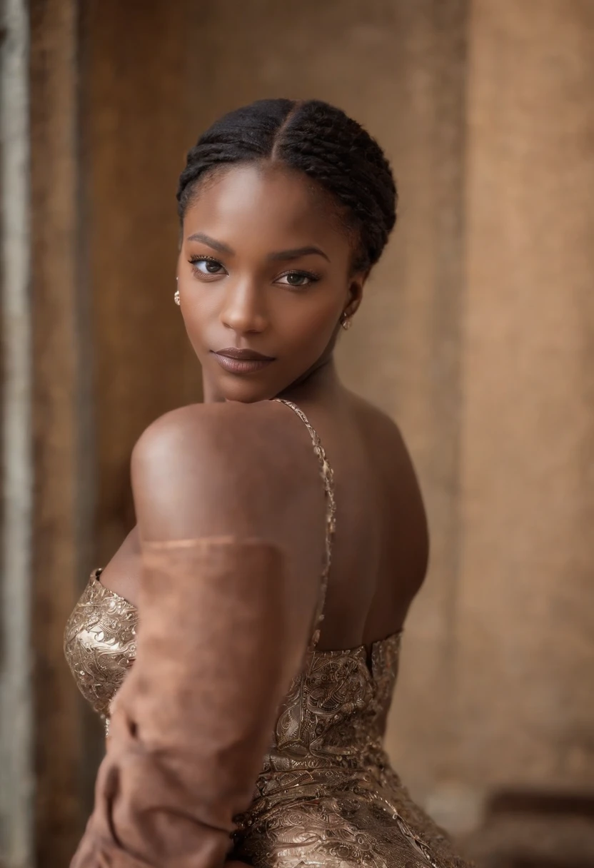((Peau africaine noire chocolat , peau chocolat noir , very chocolatey black skin )), ((Its beauty is undeniable)), ((Excited cute face)), ((Hyper detailed perfect eyes,)), ((pose mignonne)), ((Langue sortie)), ((Seductive )), sexy, (( robe sexy couleur blanche , robe court sexy)), ((Afro ponytail with long African curly hair,)), (( peau)), ((debout, vue de face)), ((toucher ses propres jambes dans une pose sexy)), ((dehors, ville de paris , Ville publique)), Sharp Focus CGI, photoreallistic, High detail, Realstic, Masterpiece, absurdes, Best quality, Hdr, High quality, high-definition, Extremely detailed, 8k wallpaper, Intricate details, 8K UHD, Full-HD, (photo realist:1.2), contraste, intense illumination, lighting cinematic, natural lighting, veilleuse, Nuit, Illumination globale, occlusion ambiante