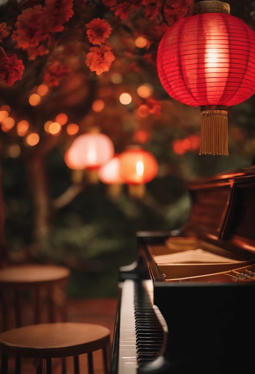 Mid-Autumn Festival elements，pianos