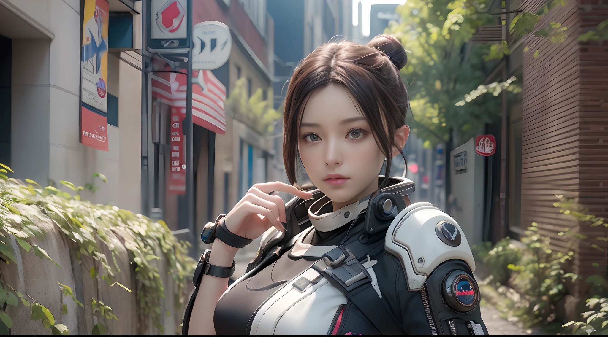 ((Best quality)), ((masterpiece)), (detailed:1.4), 3D, an image of a beautiful cyberpunk female,HDR (High Dynamic Range),Ray Tracing,NVIDIA RTX,Super-Resolution,Unreal 5,Subsurface scattering,PBR Texturing,Post-processing,Anisotropic Filtering,Depth-of-field,Maximum clarity and sharpness,Multi-layered textures,Albedo and Specular maps,Surface shading,Accurate simulation of light-material interaction,Perfect proportions,Octane Render,Two-tone lighting,Wide aperture,Low ISO,White balance,Rule of thirds,8K RAW,