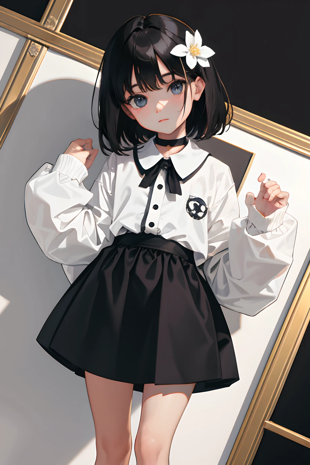 child，（​masterpiece，Highest Quality），A dark-haired，Medium bob，CHANEL