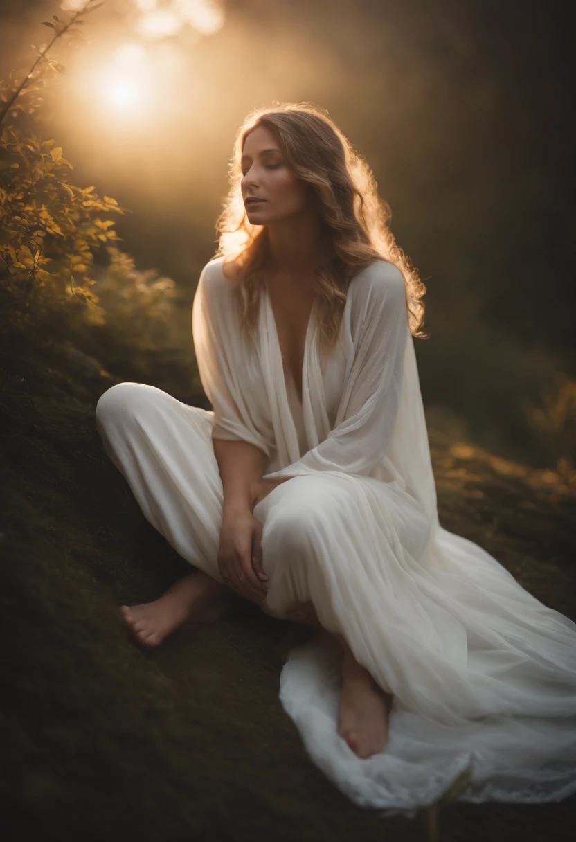 sleeping person,soul leaving body,peaceful atmosphere,dreamy,ethereal,tranquil,sublime,mysterious,calm,serene,ethereal light,darkness fading,spiritual,otherworldly,subtle,gentle,flowing,evanescent,transcendent,sublime beauty,whispering winds,magical aura,misty,soft,floating,hazy,harmonious,natural,balance,journey,serenity,awakening,unseen realms,heavenly light,harmony,breath-taking scene,luminous colors,transcending reality,dimensions merging,boundless energy,revelation,shimmering,mystic,pensive,contemplative,emerging from the darkness,spiritual awakening,inner peace,transformation,lucid dreaming,illuminating truth,dawning of a new day,surreal,paramount vividness,serene countenance,soulful expression