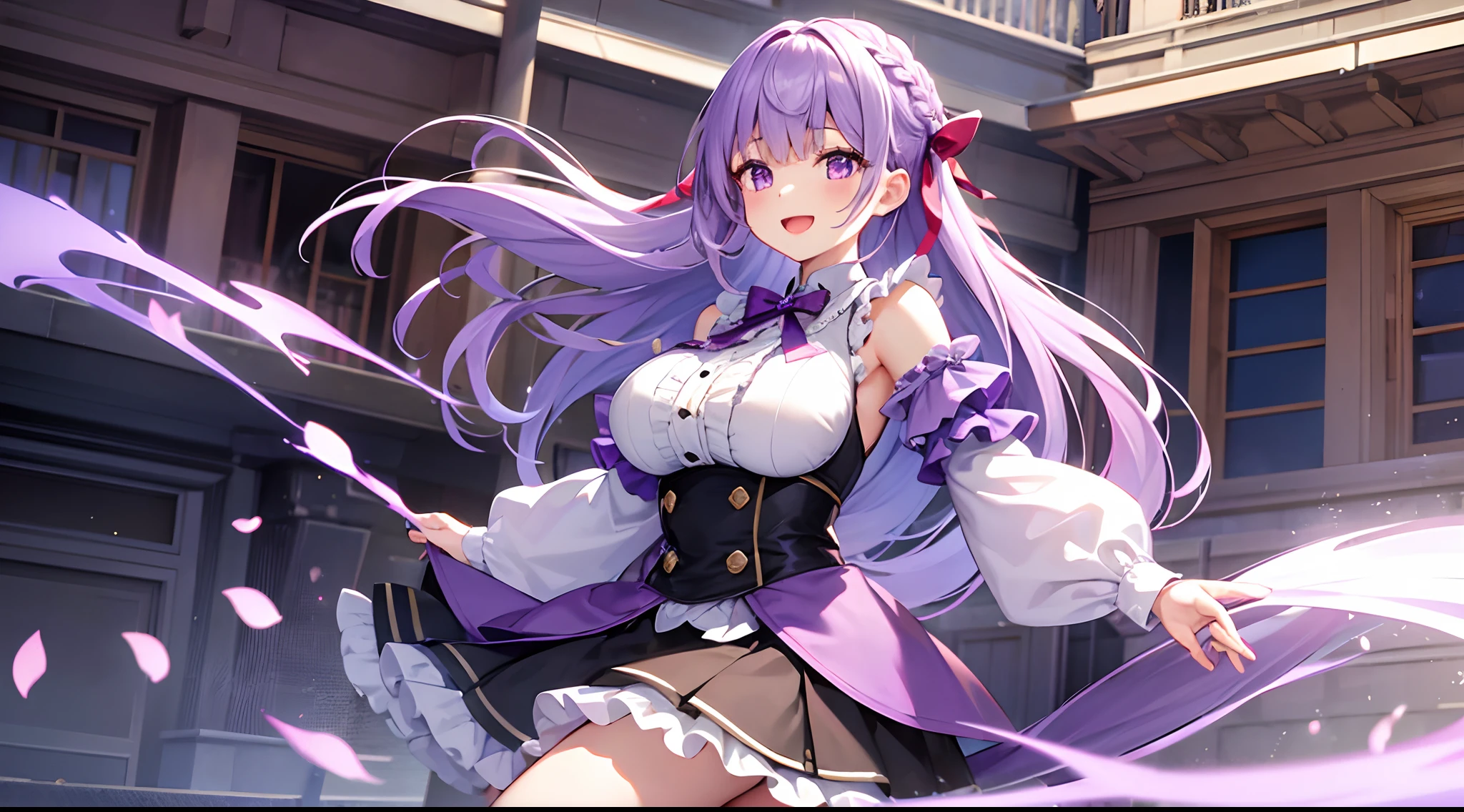 (((masterpiece))),genshin impact 4k res,kamisato ayaka, highly detailed, (((extremely detailed eyes))), detailed background, cinematic lighting, crystal clear eyes, high quality, highres, ultra-detailed, 8k, best quality, 1girl, solo, shadow, backlighting, light particles, Thick Eyelashes, Wide Sleeve, thick thighs, (masterpiece:1.3), (the best quality:1.2), (super fine illustrations:1.2), (Masterpiece), high quality, high detail,(SOLO:1.4),((round image)), whole body, 1girl, kamisato ayaka, smile, blush, closed mouth, cryokinesis, black gloves, thick, arms behind back, hands on hips, hands on own chest, village