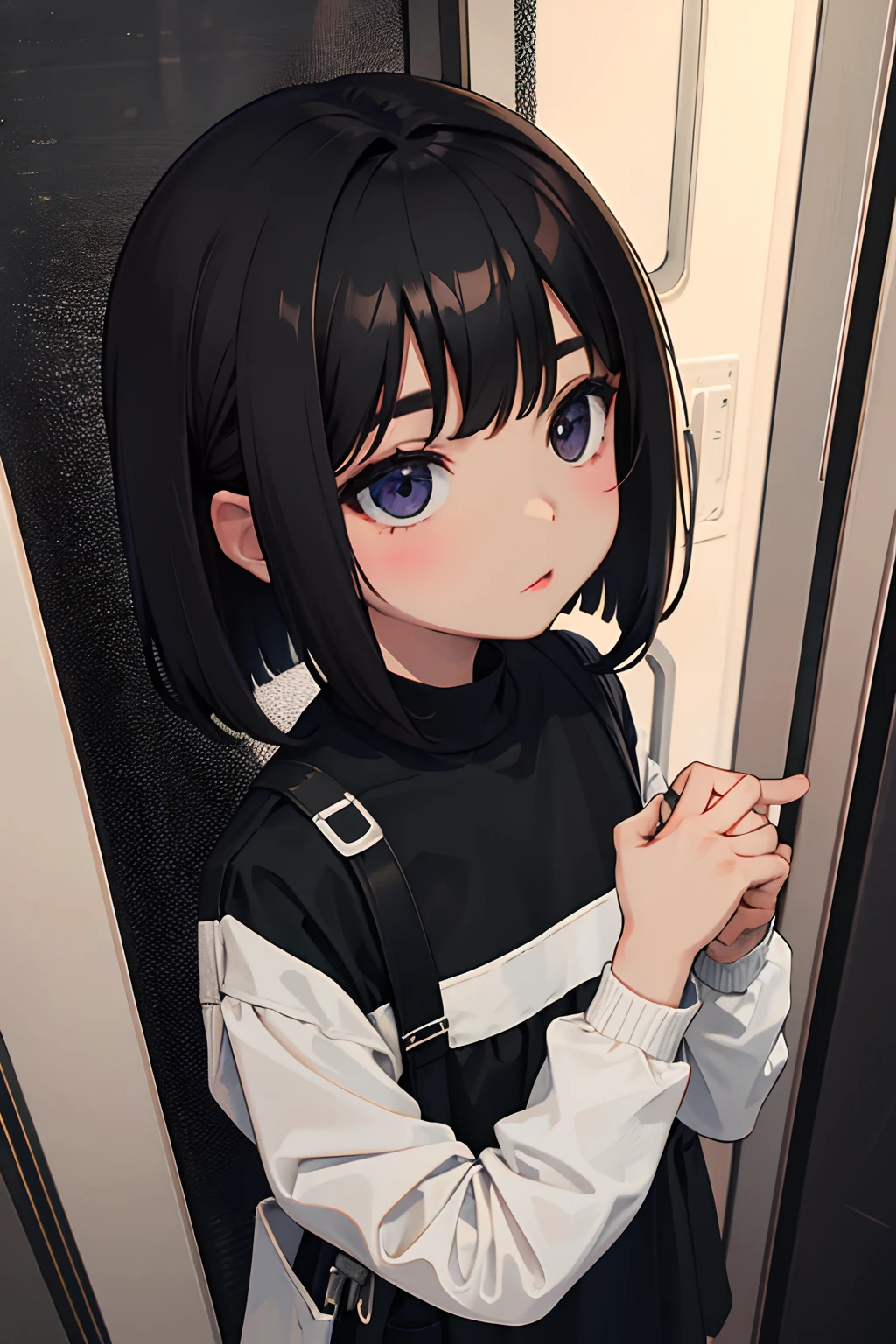 child，（​masterpiece，Highest Quality），A dark-haired，Medium bob，YAMAHA