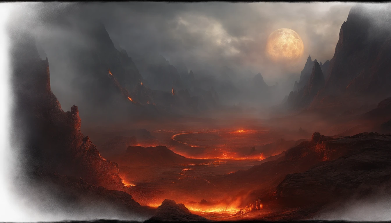 , Hellscape, The bottom of hell, the final battle in hell, apocalyptic landscape!!!!!, mustafar, Hellish ruins, ! apocalyptic landscape!!, Awesome D & D The Art of the Dark Sun, portal to hell, portal to hell, World of Warcraft art, rescue from the underworld!!!!!!