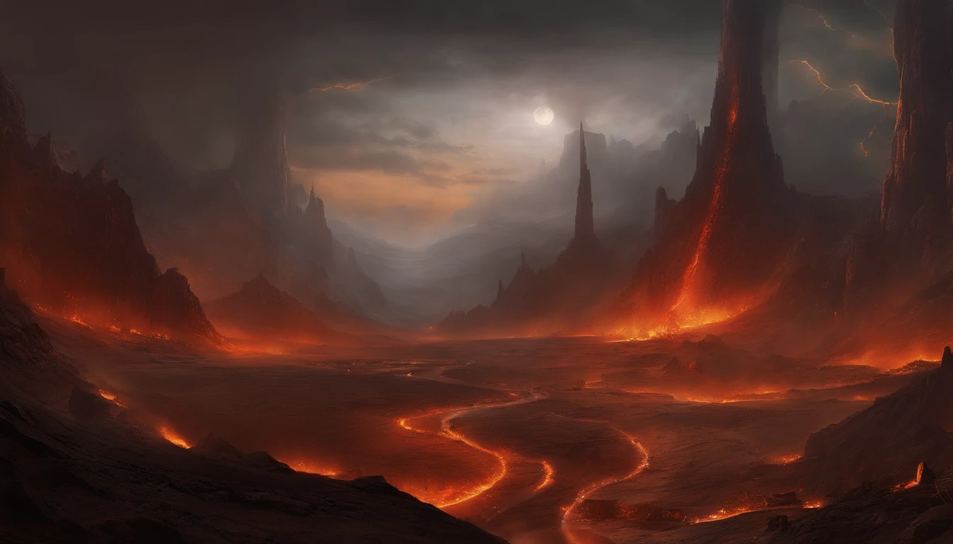 , Hellscape, The bottom of hell, the final battle in hell, apocalyptic landscape!!!!!, mustafar, Hellish ruins, ! apocalyptic landscape!!, Awesome D & D The Art of the Dark Sun, portal to hell, portal to hell, World of Warcraft art, rescue from the underworld!!!!!!