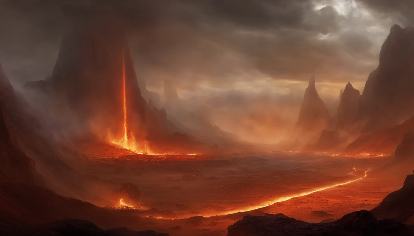 , Hellscape, The bottom of hell, the final battle in hell, apocalyptic landscape!!!!!, mustafar, Hellish ruins, ! apocalyptic landscape!!, Awesome D & D The Art of the Dark Sun, portal to hell, portal to hell, World of Warcraft art, rescue from the underworld!!!!!!