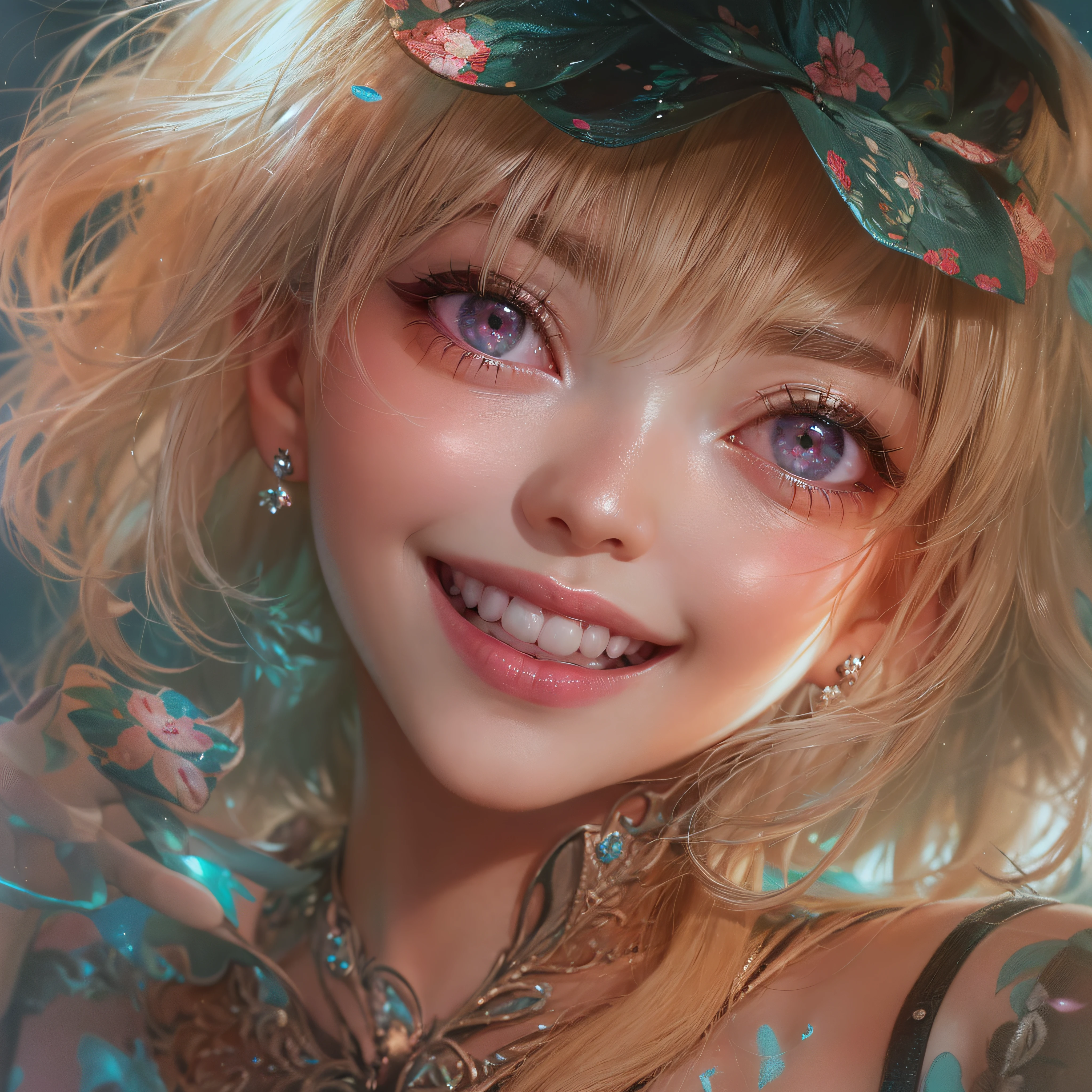 hug、Close up of two laughing faces、embracing each other、Stick your face together、Dark pink shorthair、Facing the front、Designer、super model、Pink makeup、Glossy lips、Shining eyes、(realisitic、hight resolution)、(1 girl in)、Do-Up Eye、Korean Girl、(Best Quality), (masutepiece), (1girl in), Solo, a beauty girl, Perfect face, Highly detailed airbrush art((Surreal))、Volumetric lighting、(top-quality)、The ultra-detailliert、Highly detailed colorful details、(Bright lighting)、Her eyes are glowing pink、Her face is full of anticipation and courage for adventure.、A smile comes to her lips、An air full of smiles and adventurous spirit、Hot Hot