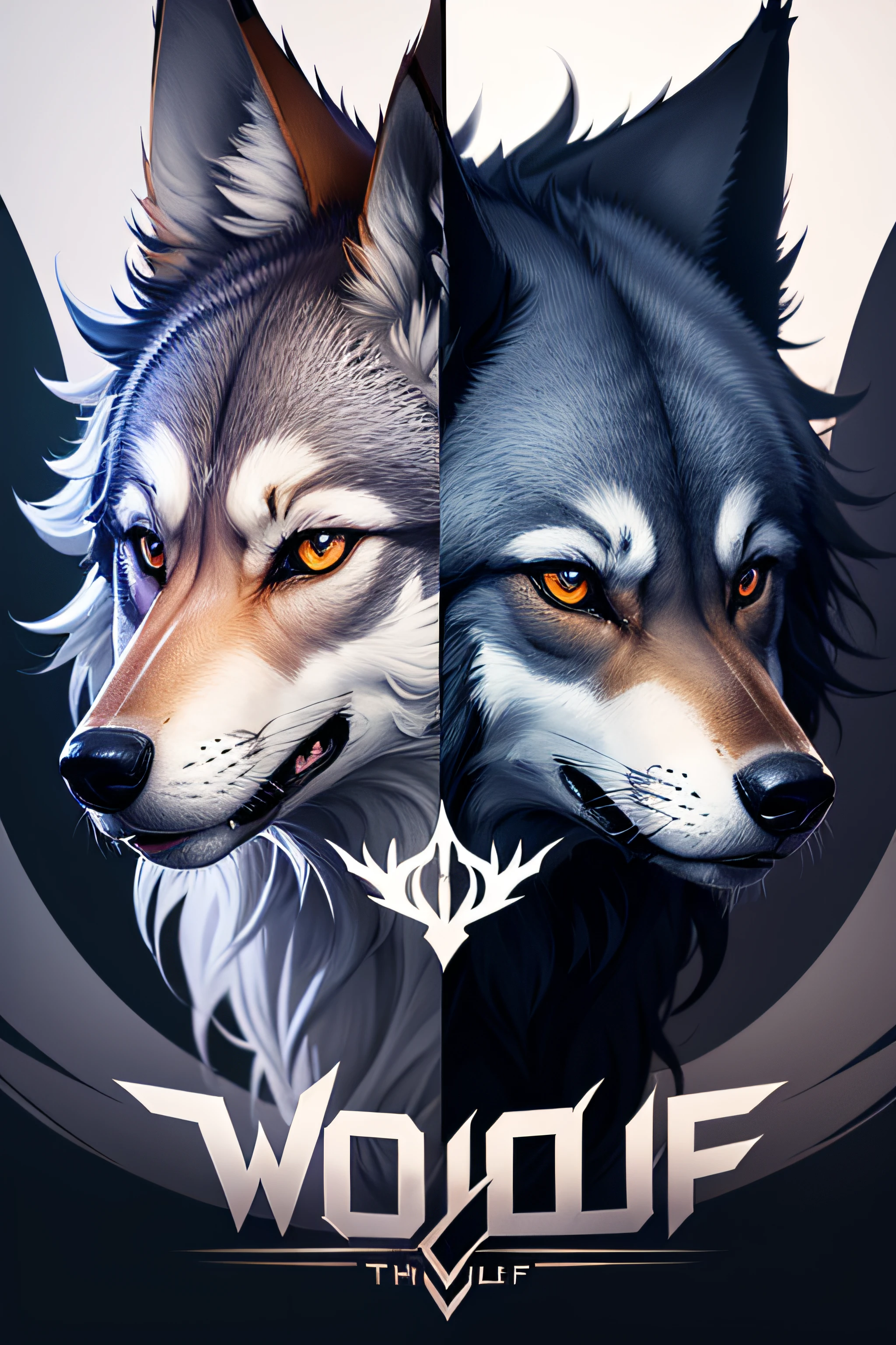 Wolf logo with typhografpy