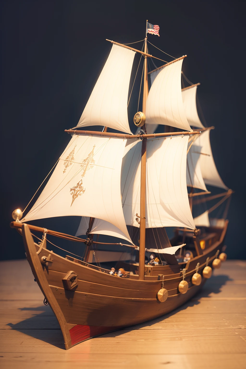 PROPHET JONAS CHIBI MEDIEVAL SAILING SHIP