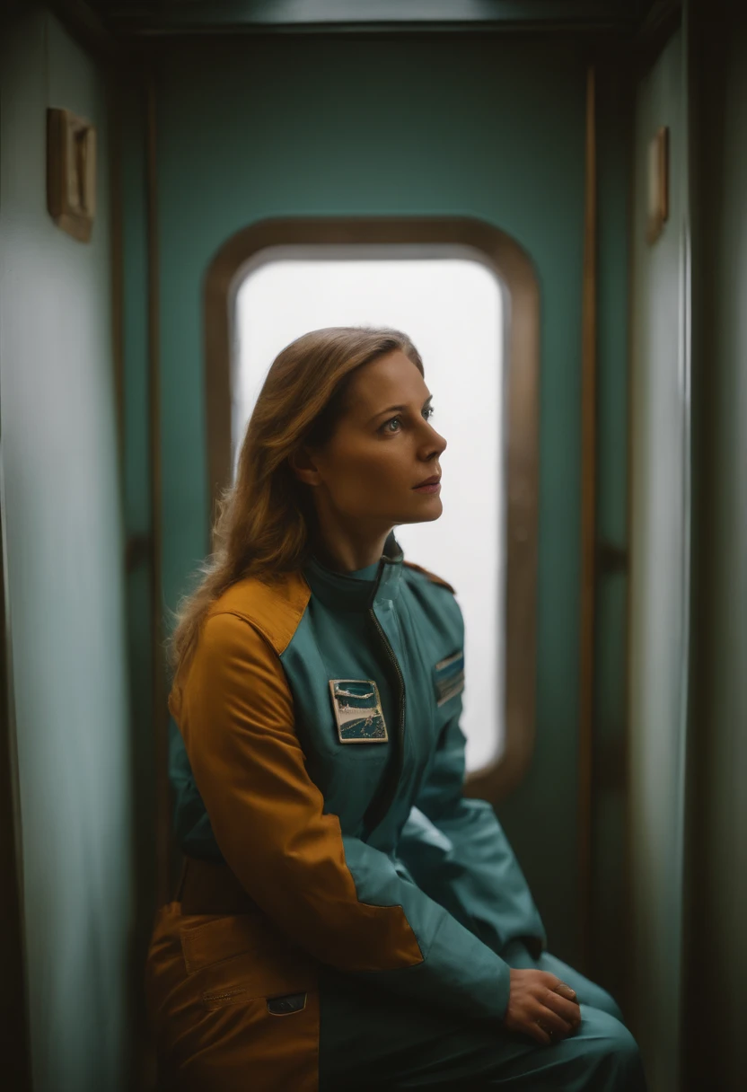 A fabulous female astronaut by larry Clark and Man Ray and Wes Anderson
