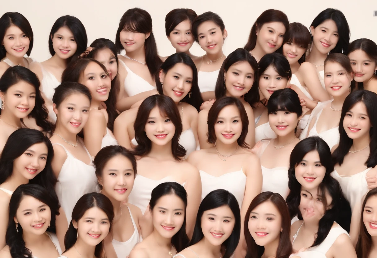 Cute high school girl A dark-haired 40 Guests Class group photo All Nude