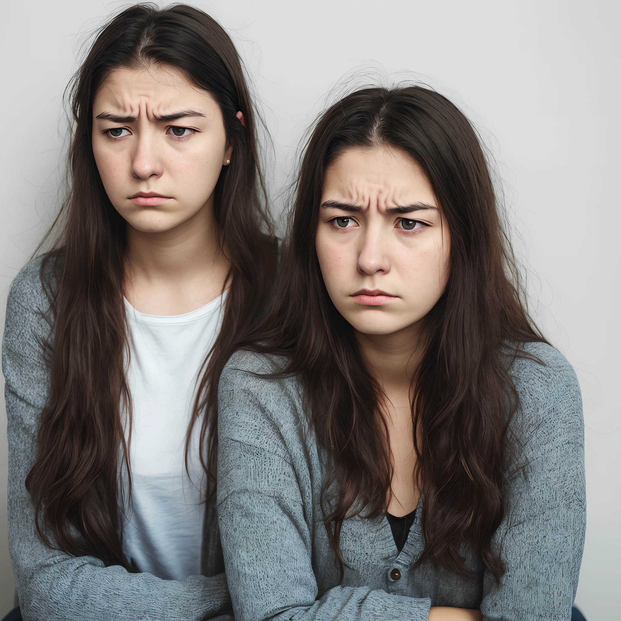 Young woman, tired, sad face