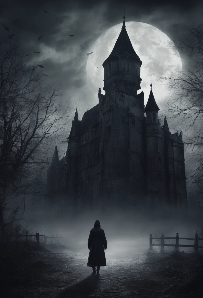 (best quality,4k,8k,highres,masterpiece:1.2),ultra-detailed,(realistic,photorealistic,photo-realistic:1.37),dark,unsettling,moody,vampire theme,gothic style,night scene,cryptic atmosphere,mysterious,abnormal,haunting,hypnotic eyes,long fangs,sinister smile,pale skin,sharp claws,disturbing aura,blood dripping,ethereal presence,ominous shadows,dimly lit,full moon casting eerie light,dense fog,old abandoned castle,tattered cloak and flowing hair,dark silhouette against the moonlight,rays of moonlight piercing through the clouds,whispers in the air,dreadful and otherworldly creatures lurking,ominous silence pierced only by the sound of the wind,a sense of impending danger,transcending time and space,immortal existence,anomalies in reality,eternal night,surreal elements blending into reality.