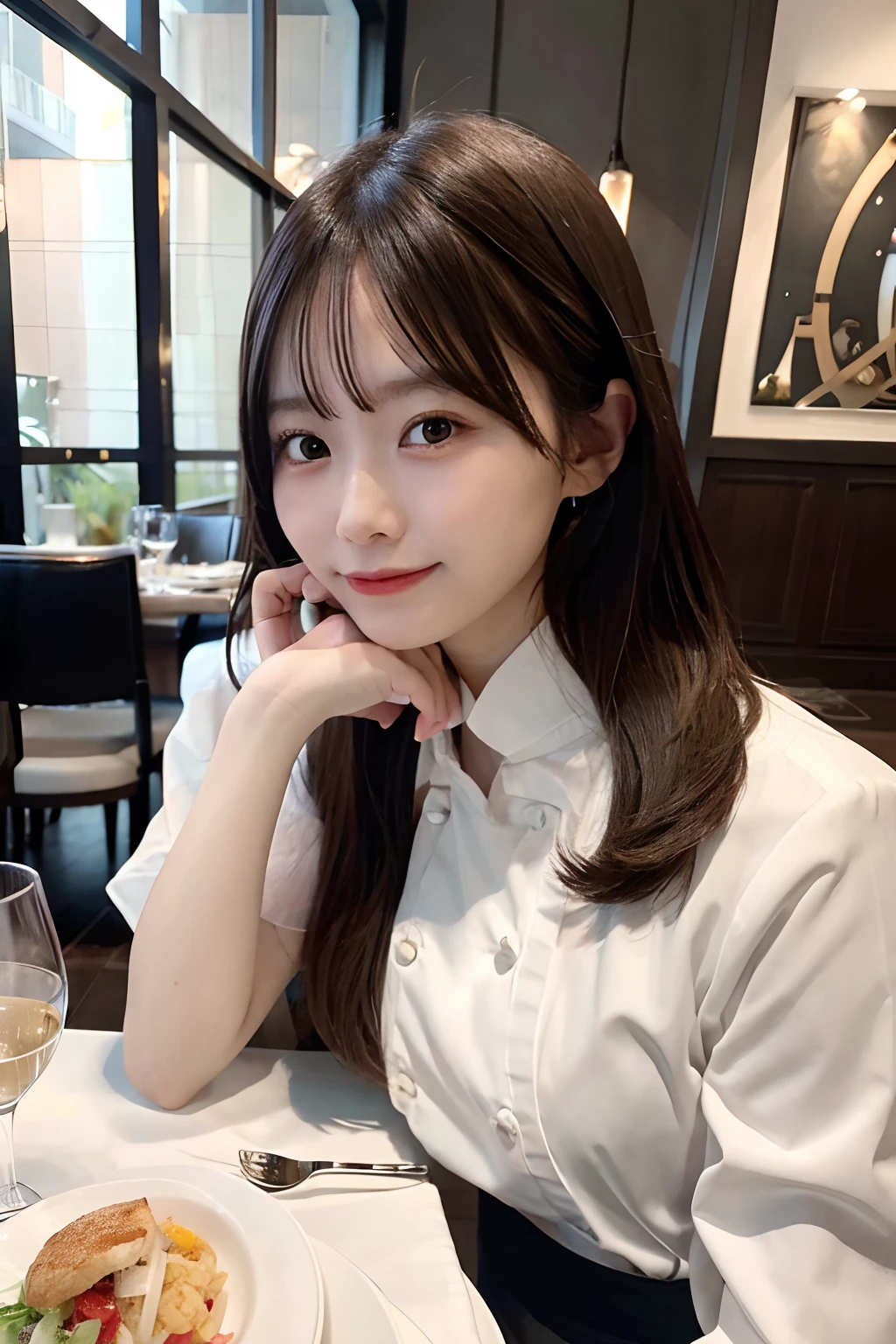 Girlfriend dining at a fancy restaurant