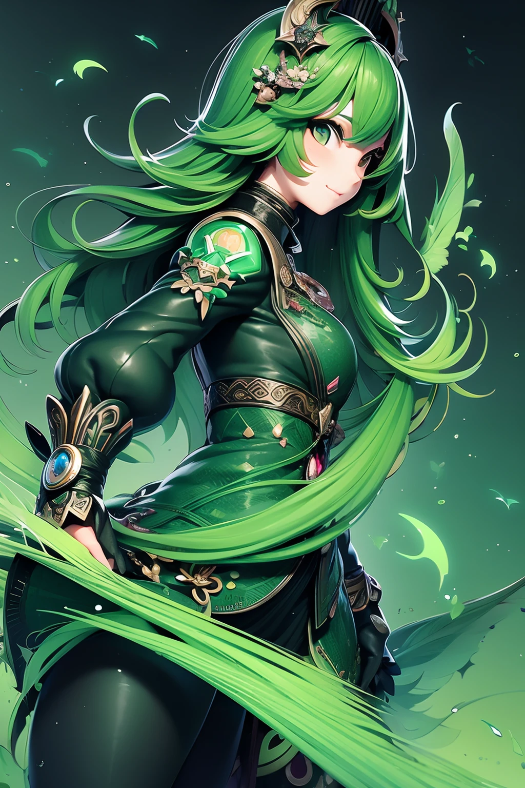 girl dressed in a green outfit with peacock feathers, artgerm lau, fanart best artstation, guweiz, by Yang J, artwork in the style of guweiz, style artgerm, green feathery hair, wlop rossdraws, extremely detailed artgerm, ! dream artgerm, fantasy art style