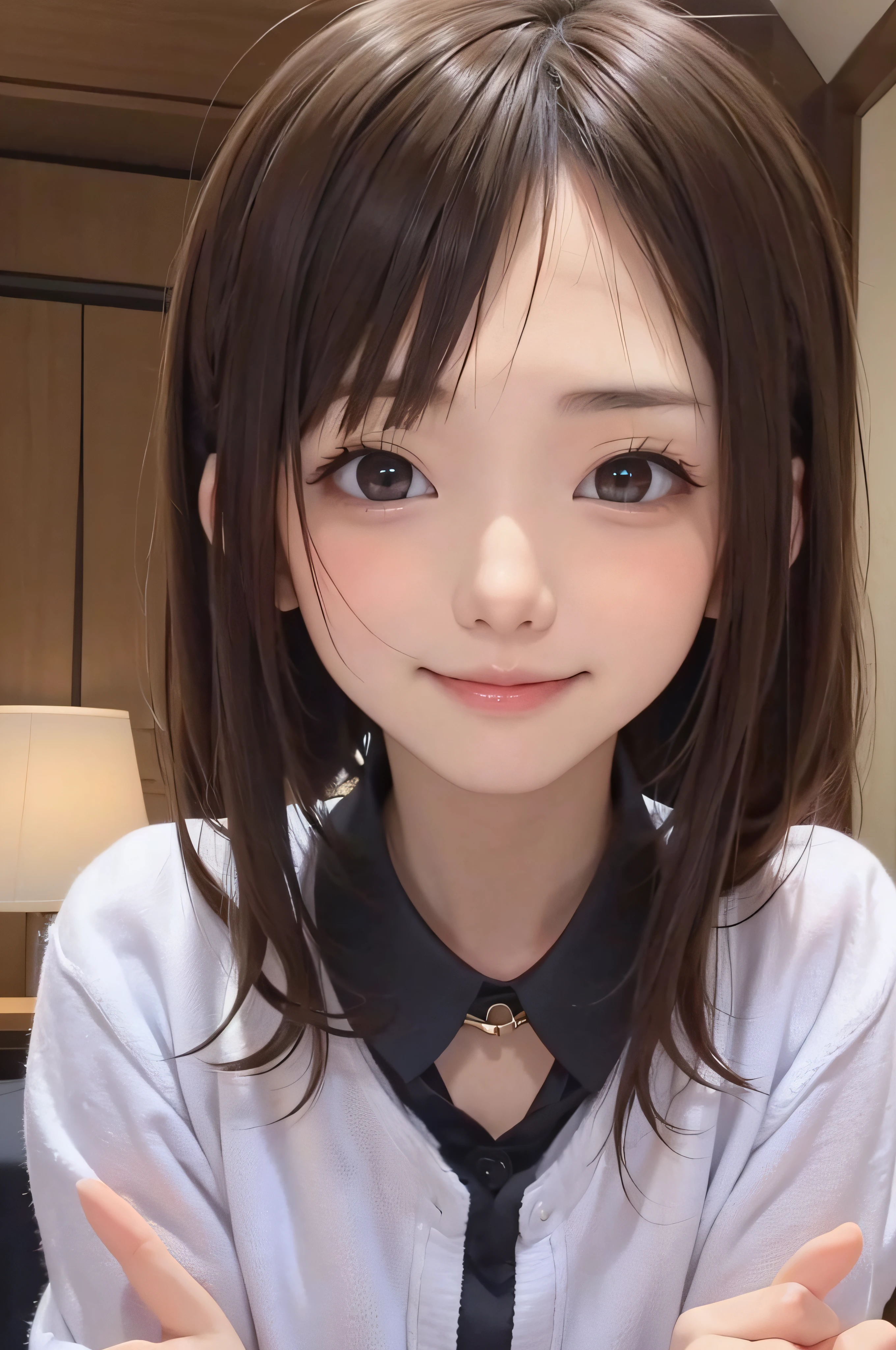 Good friend mother and daughter、18-year-old daughter、50-year-old mother、ssmile、Completely immaculate background、brown haired、beautidful eyes、real looking skin、hi-school girl、small tits、tiny chest、(8K、masterpiece)、(reallistic、Photorealsitic)、top-quality、ighly detailed、The ultra-detailliert、Beautie、cute little、japanes、a smile、Close-up portrait、Healthy face