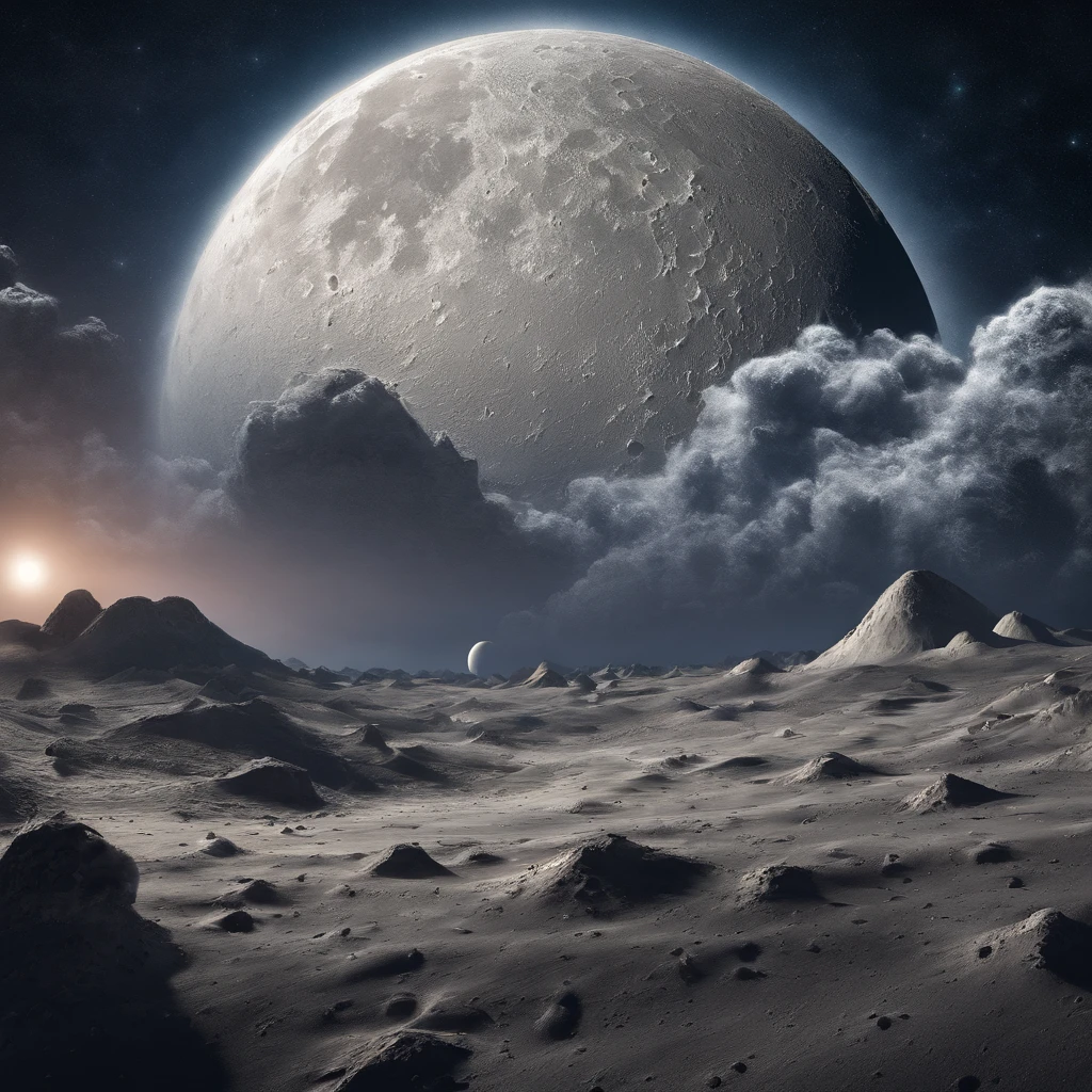 Master Parts、Superior Quality、superior image quality、The 8k quality、Beautiful pictures of the starry sky、magnifica、Arched Milky Way:1.25、Alafed view of Earth from the lunar surface, Lunar surface, space photo, on the moon, moon background, moon background, on the moon, Lunar soil, space photo, moonscape, Focus on the Moon, On Moon, Numerous craters:1.9, Huge Earth in the Sky