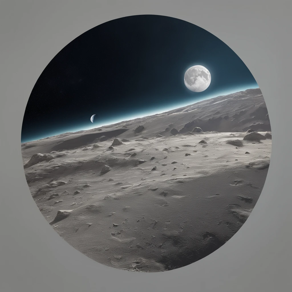Master Parts、Superior Quality、superior image quality、The 8k quality、Beautiful pictures of the starry sky、magnifica、Arched Milky Way:1.25、Alafed view of Earth from the lunar surface, Lunar surface, space photo, on the moon, moon background, moon background, on the moon, Lunar soil, space photo, moonscape, Focus on the Moon, On Moon, Numerous craters:1.9, Huge Earth in the Sky