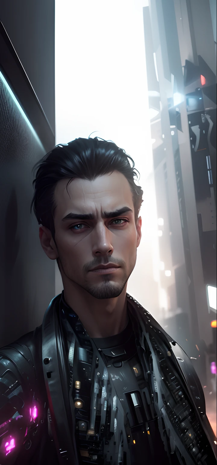 Change Background cyberpunk, dress dune ,ultra realistics, Handsome, 4k resolution, realstic face,hair colour brawn & white balck