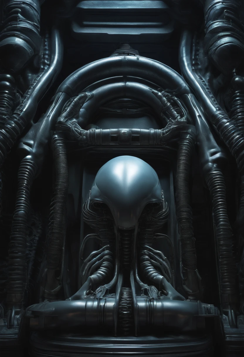 Realistic Perfect Human Style Alien Scene HR Giger Style Laboratory Research