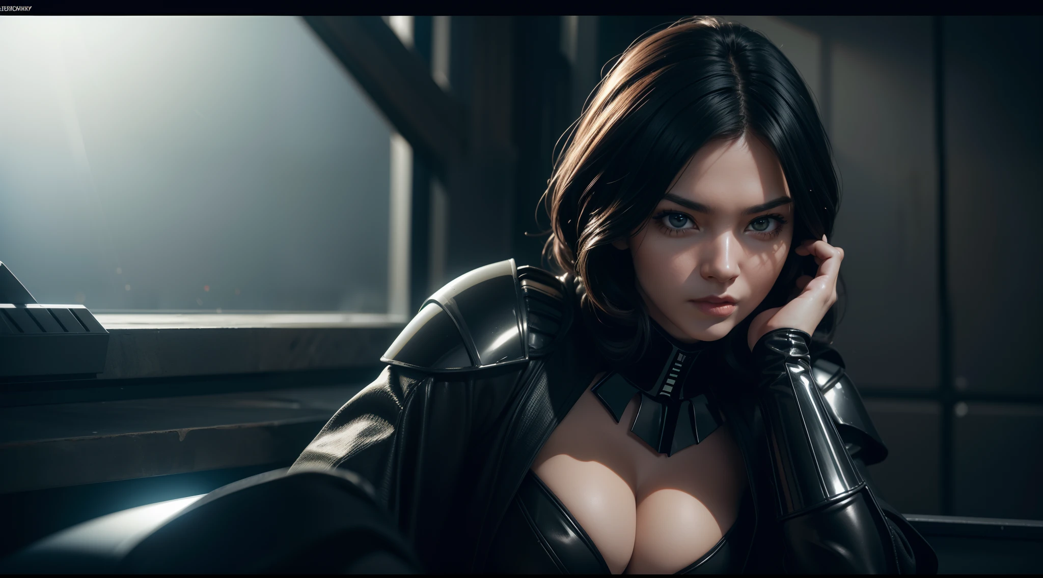 Sexy woman in a Darth Vader costume from Star Wars, CGI with clear focus, Photorealistic, high detail, Realistic, Masterpiece, absurdress, Best Quality, HDR, hiquality, hight resolution, Extremely detailed, 8k wallpaper, intricate details, 8K UHD, Full-HD, (foto realista:1.2), Contrast, sharp lighting, Cinematic lighting, natural lighting, hard light, Backlighting, Global Illumination, Environment Occlusion