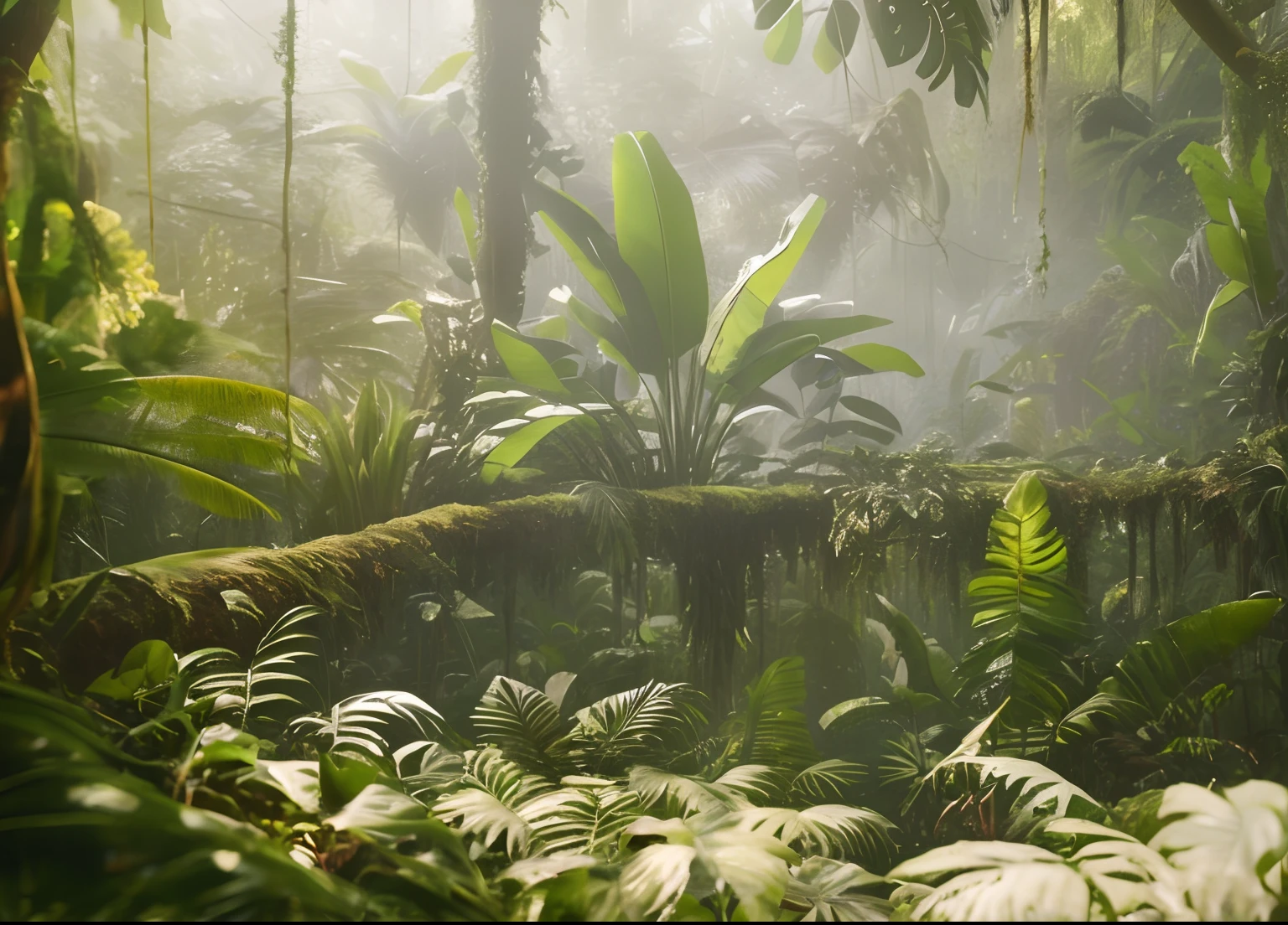 There is a picture of the jungle and the fallen tree, overgrown jungle environment, cryengine render 8 k, rendered in cryengine, in a highly detailed jungle, jungle setting, cryengine render 8 k uhd, cryengine render, overgrown jungle, detailed cinematic rendering, cryengine 8 k, Unreal Engine 5 environment, render in unreal engine 5