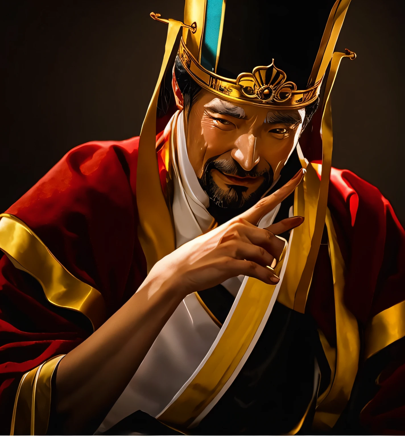 Man in a crown and robe