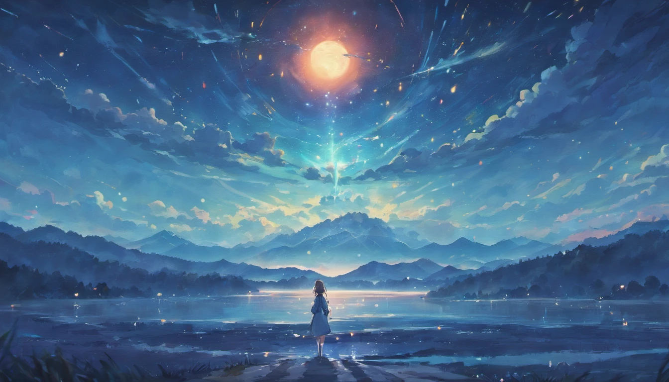 the night,Next quarter of the month,Ring Cloud,Rolling Mountains,Sparkling River,Starlight,empty