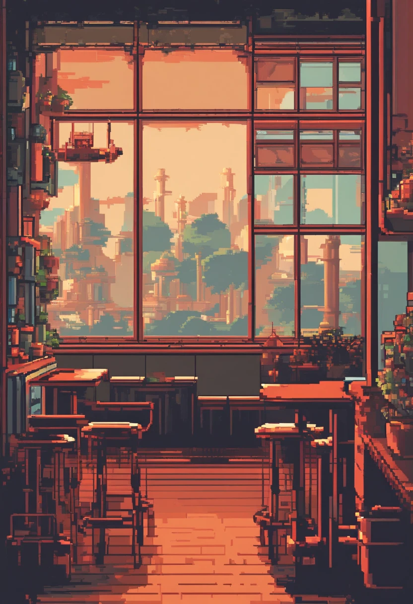 future,sci-fy,Classic vintage,The boy sat in the café and looked out the window in a daze,4k wallpaper,