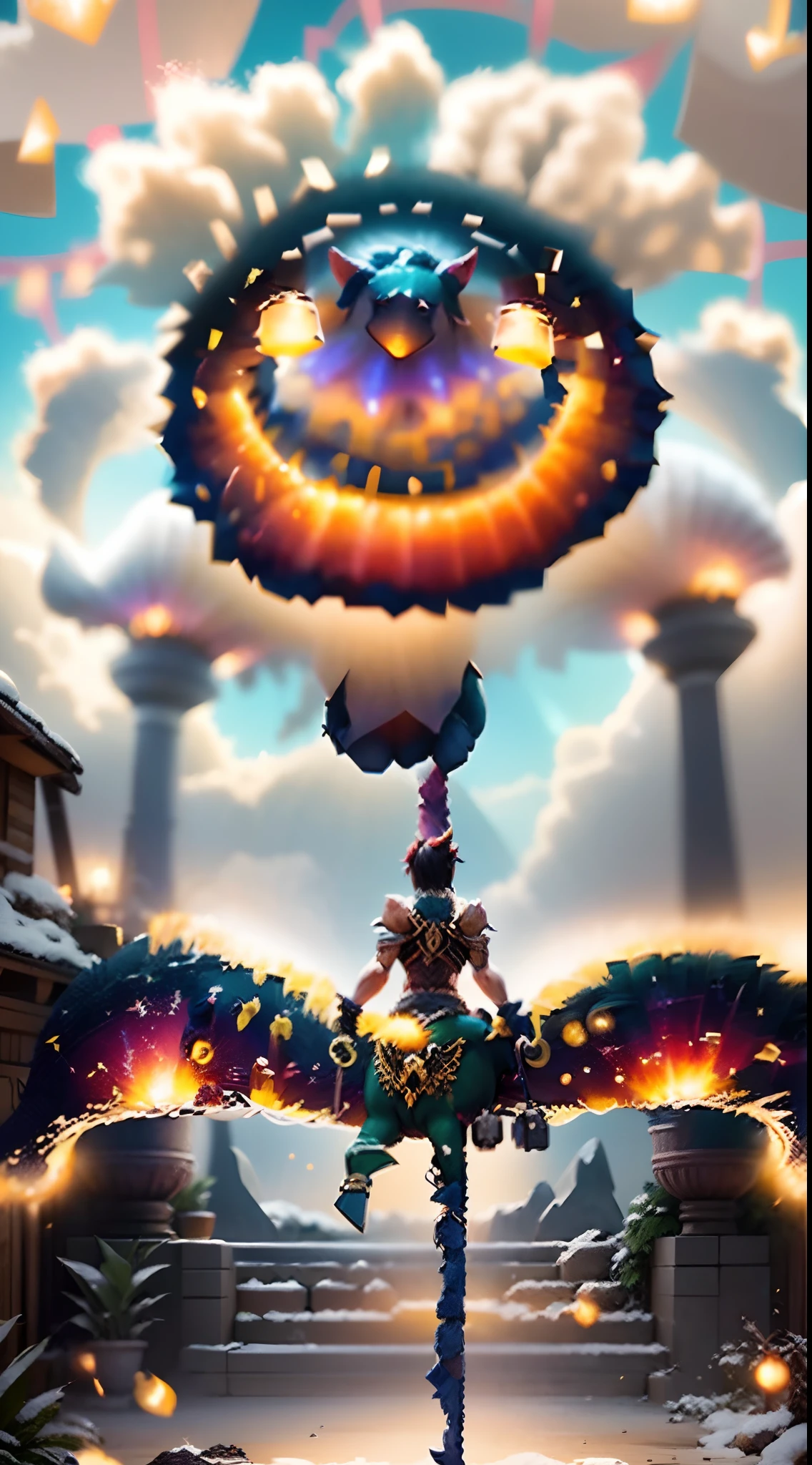 In the beautiful illustration of this super-grand scene，The ultra-long lens shows us（Over eight separate and unique centaur characters：9.9），They all have their own characteristics，Vivid and interesting。Translucent fluid flowing from the（A radiant angel centaur from the celestial realm：6.6），to the（Centaurs surrounded by nightmarish flames：6.6）、And then（Fairy centaurs dance in the air：6.6）、And then there is（Unicorn centaur surrounded by lightning：6.6），to the（Mechanical centaurs，metallic  luster：6.6）、And then（Powerful colored dragon scale centaur：6.6）、And then（Elegant and agile elf centaur slim：6.6）Elegantly put on a flower crown、to the（Charming and charming Tiflin centaurs：6.6）、And then（A succubus centaur with an indescribably sexy feel：6.6）。Each character has their own unique charms and abilities。Illustration uses advanced artistic techniques and tools，（Use nesting、woven、Stitching、ssee-through、arrange、grouping、Storyboards and other methods，Divide the scene into sections by geometric arrangement：9.9），Each section corresponds to a centaur character，This allows for more efficient use of space。Pass the advanced brush tool halfway、Color Palette、Material packages and model packages、Texture tools，For every centaur, Beautiful props are designed to increase racial characteristics、Clothing and physical characteristics，（Enhance the character's personality and visual appeal：2.5），The scenery in the illustration is stunning，The sky is changing、rainbowing、extreme light、Stars and Moon。Incorporate iconic landmarks like Mount Everest，and fireworks、Tranquil lake、Natural and urban elements of waves and neon lights，creating a magical atmosphere，Centaurs showcase their unique abilities and equipment in a variety of environments，This is true even in extreme alien landscapes。（Use tools halfway、Material pack、Texture tools、The color palette makes the depiction details vivid and realistic：9.9），From complex hairstyles and different ethnic characteristics、Body、Appearance characteristics、Clothing