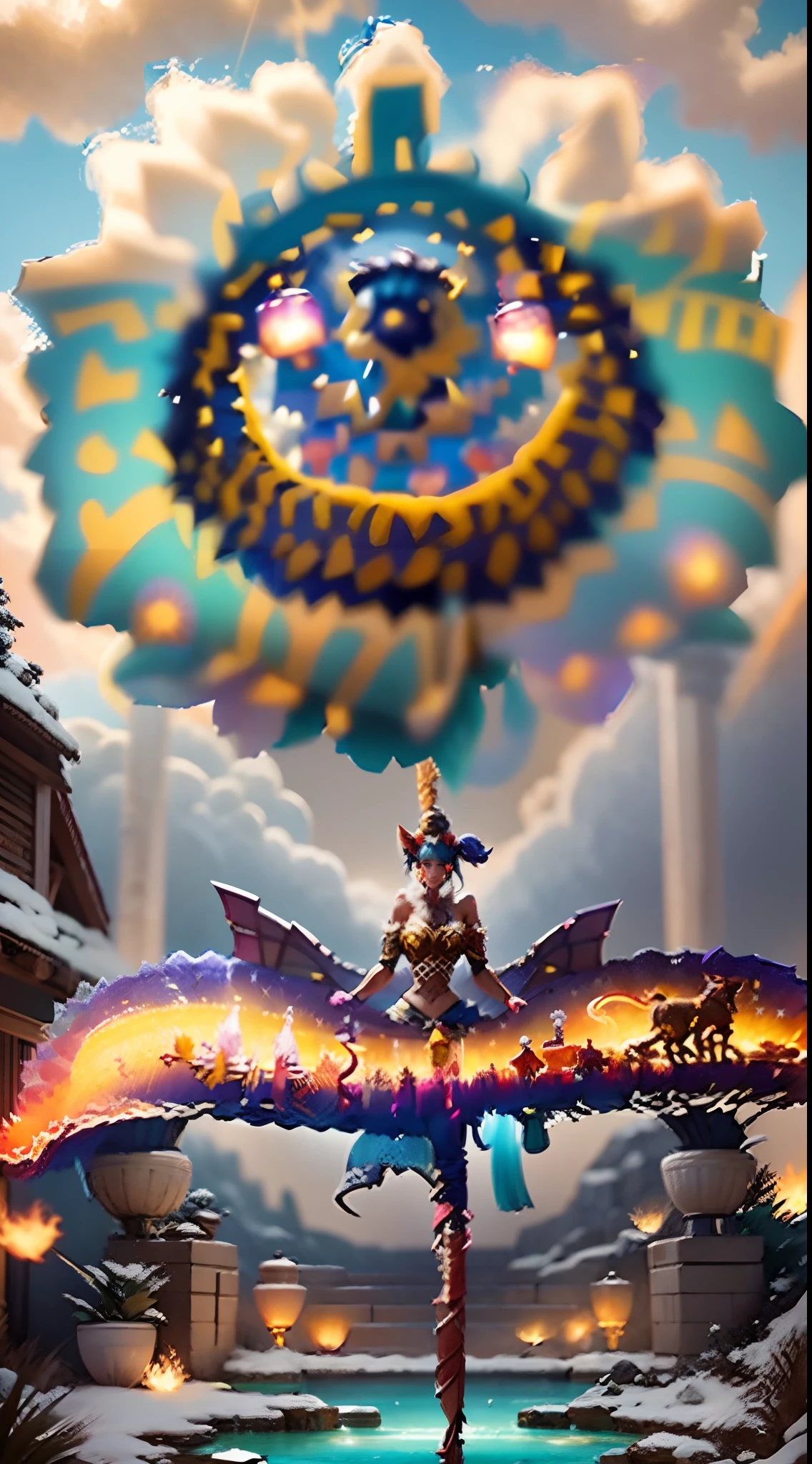 In the beautiful illustration of this super-grand scene,The ultra-long lens shows us(Over eight separate and unique centaur characters:9.9),They all have their own characteristics,Vivid and interesting。Translucent fluid flowing from the(A radiant angel centaur from the celestial realm:6.6),to the(Centaurs surrounded by nightmarish flames:6.6)、And then(Fairy centaurs dance in the air:6.6)、And then there is(Unicorn centaur surrounded by lightning:6.6),to the(Mechanical centaurs,metallic luster:6.6)、And then(Powerful colored dragon scale centaur:6.6)、And then(Elegant and agile elf centaur slim:6.6)Elegantly put on a flower crown、to the(Charming and charming Tiflin centaurs:6.6)、And then(A succubus centaur with an indescribably sexy feel:6.6)。Each character has their own unique charms and abilities。Illustration uses advanced artistic techniques and tools,(Use nesting、woven、Stitching、ssee-through、arrange、grouping、Storyboards and other methods,Divide the scene into sections by geometric arrangement:9.9),Each section corresponds to a centaur character,This allows for more efficient use of space。Pass the advanced brush tool halfway、Color Palette、Material packages and model packages、Texture tools,For every centaur, Beautiful props are designed to increase racial characteristics、Clothing and physical characteristics,(Enhance the character's personality and visual appeal:2.5),The scenery in the illustration is stunning,The sky is changing、rainbowing、extreme light、Stars and Moon。Incorporate iconic landmarks like Mount Everest,and fireworks、Tranquil lake、Natural and urban elements of waves and neon lights,creating a magical atmosphere,Centaurs showcase their unique abilities and equipment in a variety of environments,This is true even in extreme alien landscapes。(Use tools halfway、Material pack、Texture tools、The color palette makes the depiction details vivid and realistic:9.9),From complex hairstyles and different ethnic characteristics、Body、Appearance characteristics、Clothing