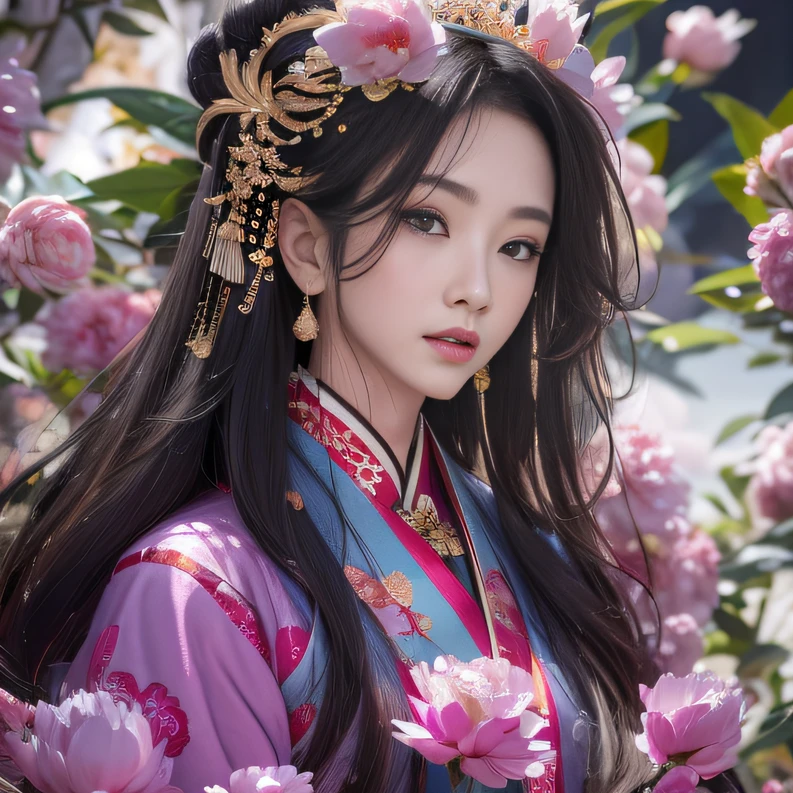 32K（tmasterpiece，k hd，hyper HD，32K）Long flowing black hair，Gold jewelry area in the back room，Smoke ring girl ，Peony flowers fly （realisticlying：1.4），Carp pattern robe，Purple-pink tiara，Pear blossoms flutter，The background is pure，Hold your head high，Be proud，The nostrils look at people， A high resolution， the detail， RAW photogr， Sharp Re， Nikon D850 Film Stock Photo by Jefferies Lee 4 Kodak Portra 400 Camera F1.6 shots, Rich colors, ultra-realistic vivid textures, Dramatic lighting, Unreal Engine Art Station Trend, cinestir 800，Hold your head high，Be proud，The nostrils look at people，32K（tmasterpiece，k hd，hyper HD，32K）Long flowing black hair，Backroom pond，zydink， a color， Asian people （A unicorn）， （Silk scarf）， Combat posture， looking at viewert， long whitr hair， Floating hair， Hanfu， Chinese clothes， longer sleeves， （abstract ink splash：1.2）， white backgrounid，Kirin Beast Protector （realisticlying：1.4）， （realisticlying：1.4），，The nostrils look at people， A high resolution， the detail， RAW photogr， Sharp Re，