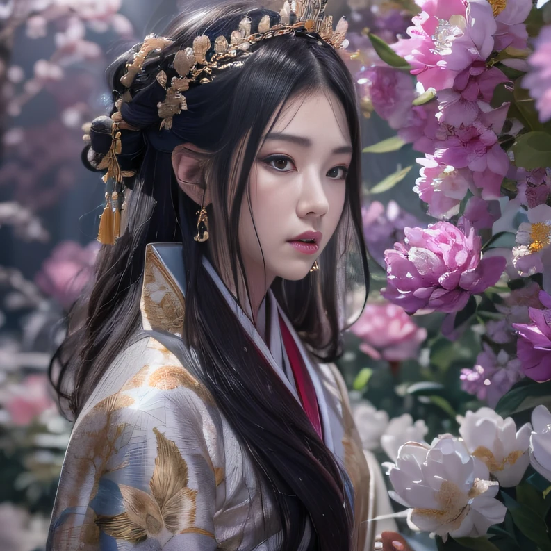 32K(tmasterpiece,k hd,hyper HD,32K)Long flowing black hair,Gold jewelry area in the back room,Smoke ring girl ,Peony flowers fly (realisticlying:1.4),Carp pattern robe,Purple-pink tiara,Pear blossoms flutter,The background is pure,Hold your head high,Be proud,The nostrils look at people, A high resolution, the detail, RAW photogr, Sharp Re, Nikon D850 Film Stock Photo by Jefferies Lee 4 Kodak Portra 400 Camera F1.6 shots, Rich colors, ultra-realistic vivid textures, Dramatic lighting, Unreal Engine Art Station Trend, cinestir 800,Hold your head high,Be proud,The nostrils look at people,32K(tmasterpiece,k hd,hyper HD,32K)Long flowing black hair,Backroom pond,zydink, a color, Asian people (A unicorn), (Silk scarf), Combat posture, looking at viewert, long whitr hair, Floating hair, Hanfu, Chinese clothes, longer sleeves, (abstract ink splash:1.2), white backgrounid,Kirin Beast Protector (realisticlying:1.4), (realisticlying:1.4),,The nostrils look at people, A high resolution, the detail, RAW photogr, Sharp Re,
