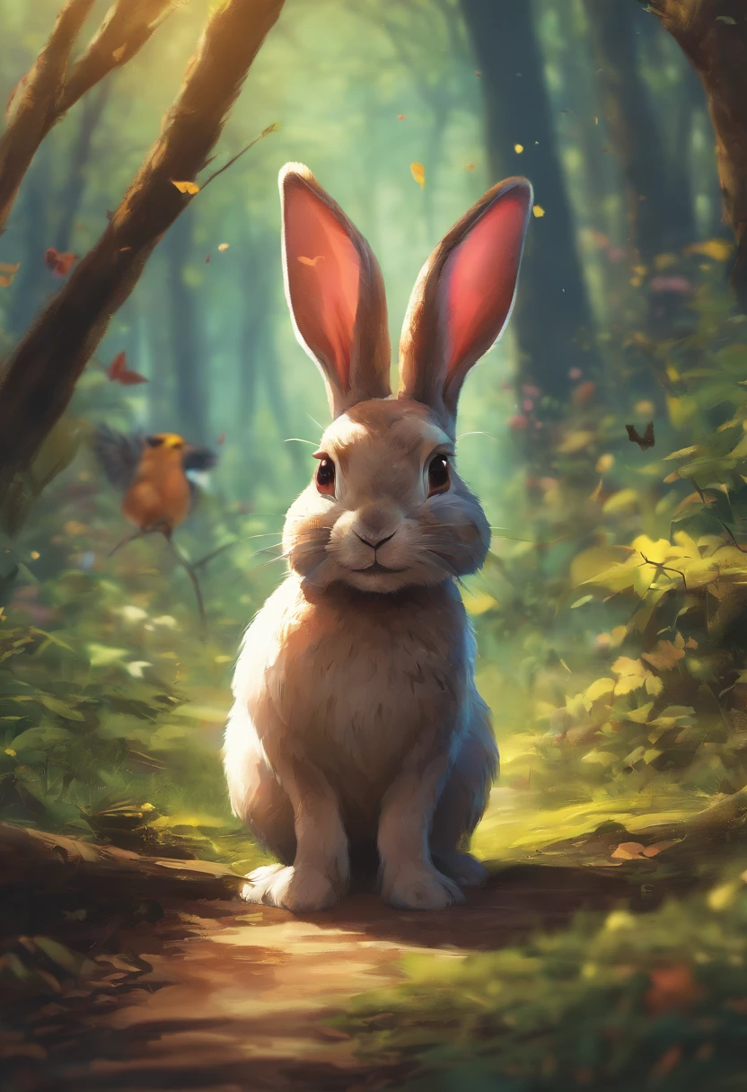 4k, high resolution, best quality, masterpiece, perfect colors, perfect shadows, beautiful and detailed portrait of a (((feminine))), forest, leaves, bushes, flowers, detailed trees, blue sky, sunny weather, perfect lighting, posted on e621, (by Chunie, by Einshelm), two characters, sexy furry, anthro, furry art, ((portrait)), Female hare, shemale hare, ((fair hare penis)), (hare cock), small penis, flaccid penis, handjob, grey fur, furry body black legs from foot to knee, fluffy, fluffy tail, body fur, chin fluff, muzzle, Big fluffy chest tuft, big fluffy neck tuft, fluffy neck, fluffy chest, chest, nipples, Lots of fluff, long eyelashes, Beautiful violet eyes, fit body, perfect masculine body, detailed fur, detailed face, ((Bonifasko lighting)), (detailed eyes), perfect pupils, Tall, Wide hips, big legs, Huge breasts, Fluffy neck, Arms white, hands under breasts, breast focus, looking at viewer, licking lips, blushing