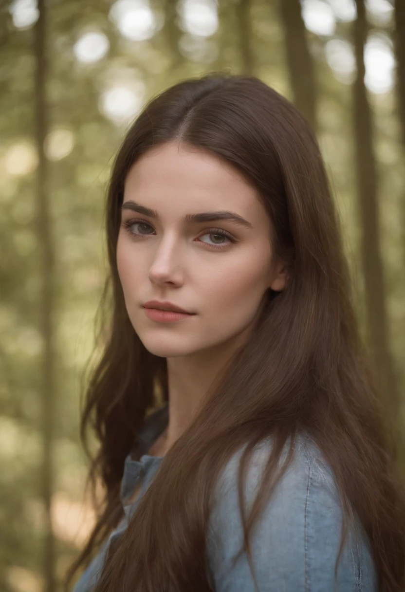 une femme brune d'environ 19ans
