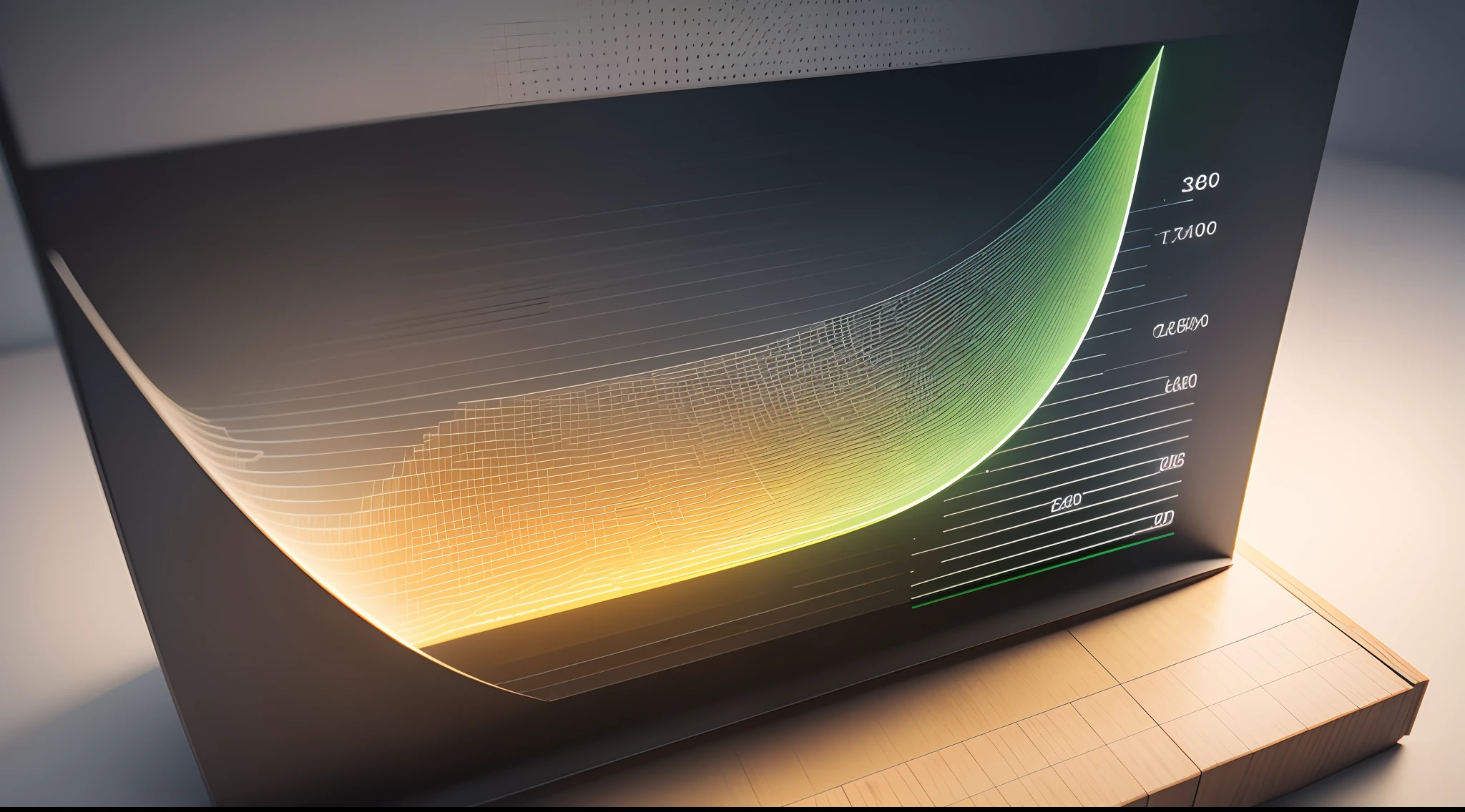 Engaging 3D visualization featuring stunning graphs、glinting