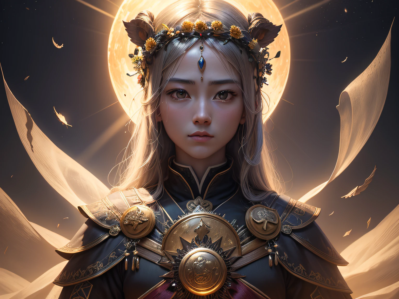 high detail, Romanticism, god rays, bloom, chiaroscuro, cinematic lighting, masterpiece, ccurate, anatomically correct, super detail, award winning, best quality,Today's people do not see the moon of ancient times,This month used to shine according to the ancients。