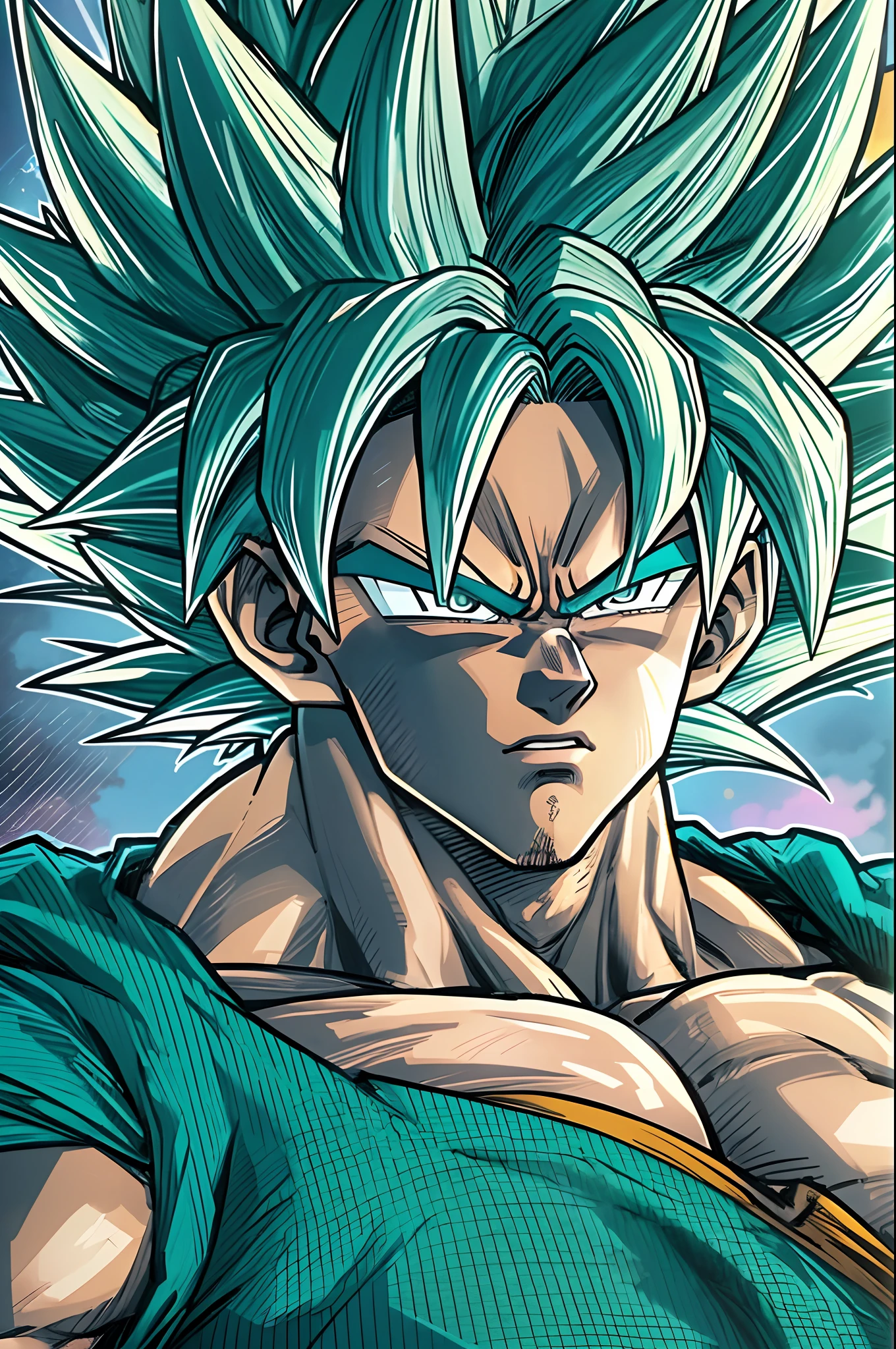 a close up of a person with a very large body and a very big body, ultra instinct, an epic anime of a energy man, 4 k manga wallpaper, super saiyan blue, anime wallaper, 4k anime wallpaper, anime wallpaper 4k, anime wallpaper 4 k, character dragonball, highly detailed portrait of goku, human goku, super saiyan goku