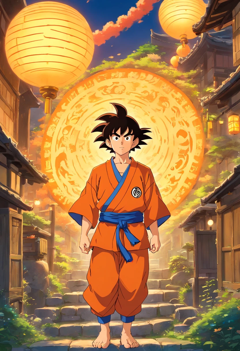 Sangoku dans le style studio ghibli, Sangoku anime , goku anime ghibli , grosse ressemblance ghibli