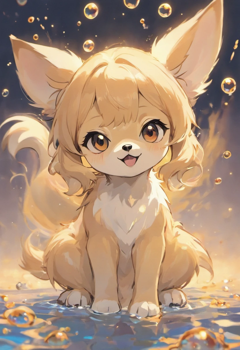 cat girl,female furry,yellow hair,mini girl,bath,waterfall,nude,neck fur,pubic fur,ultra sparkle water detailed,high resolution,high quality,two eye closed,look up,hands washing head,smile,open mouth,light beam,wet body,wet head,wet face,wet arms,lying in water